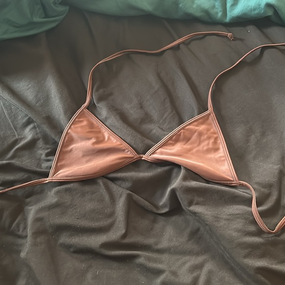 Brown, fits more like a small, lightly worn - Picture 2 of 2